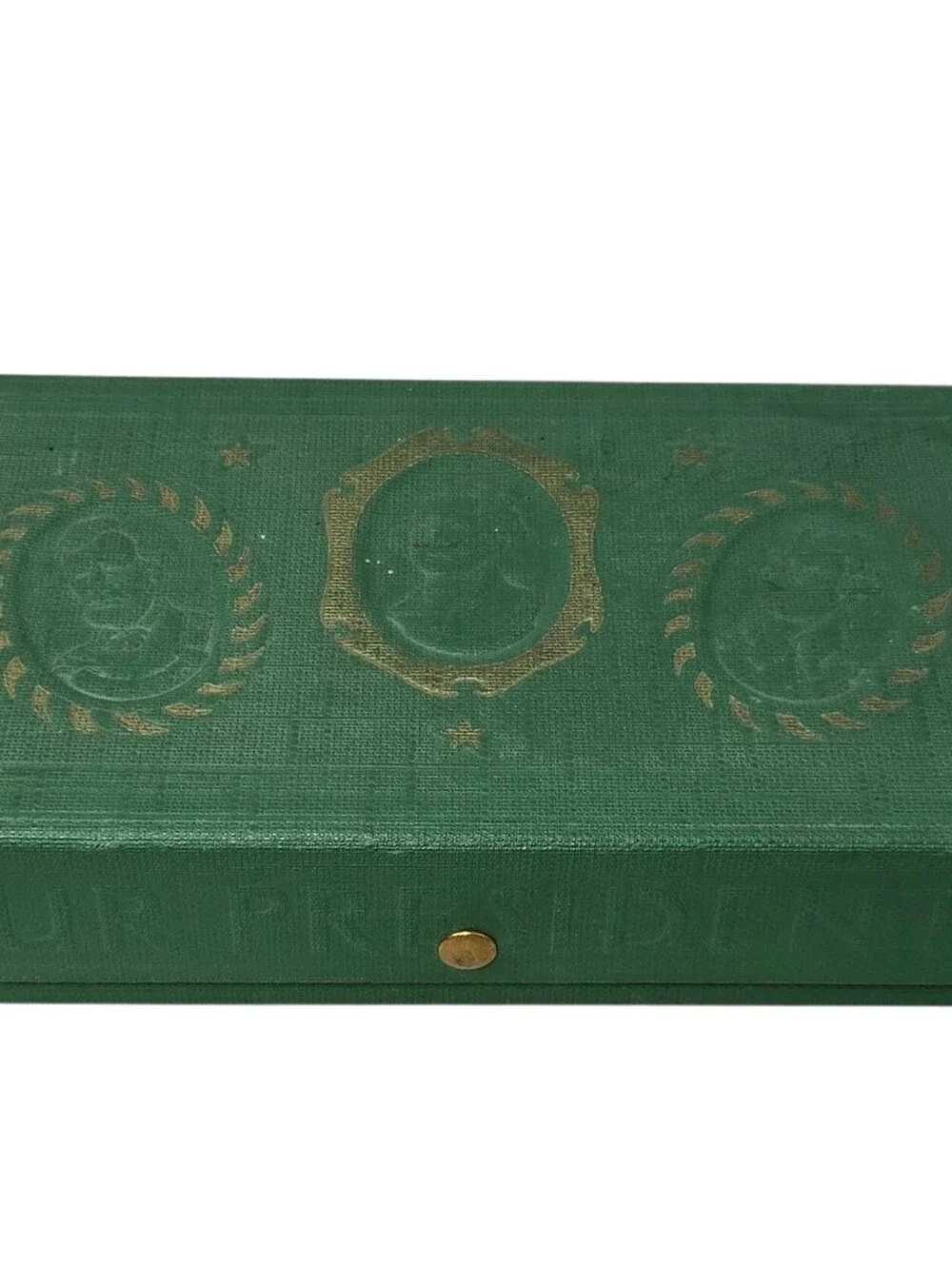 1940s Pencil Case Our Presidents Green Stationary Case Green Made In The USA
